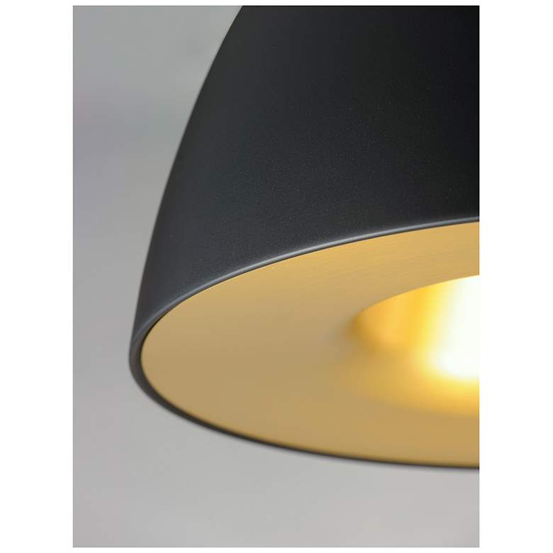 Image 3 ET2 Fungo 16" Wide Black and Satin Brass LED Pendant more views