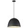 ET2 Fungo 24" Black/Satin Brass LED Pendant