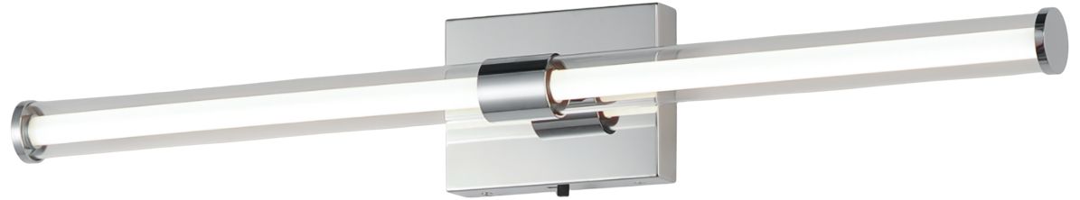 Image 2 ET2 Fuse 30" Wide Polished Chrome LED Vanity Bath Light more views