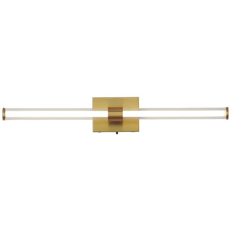 Image 3 ET2 Fuse 30" Wide Natural Aged Brass LED Bath Vanity CCT Select more views