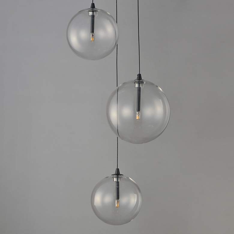 Image 3 ET2 Global 11 1/2" Wide Black LED Multi-Light Pendant more views