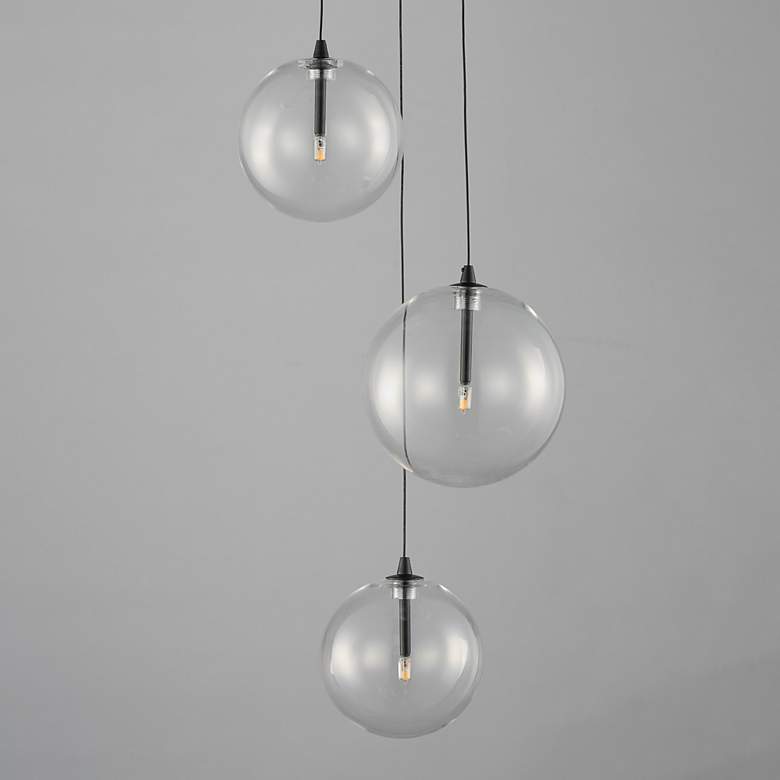 Image 4 ET2 Global 11 1/2" Wide Black LED Multi-Light Pendant more views