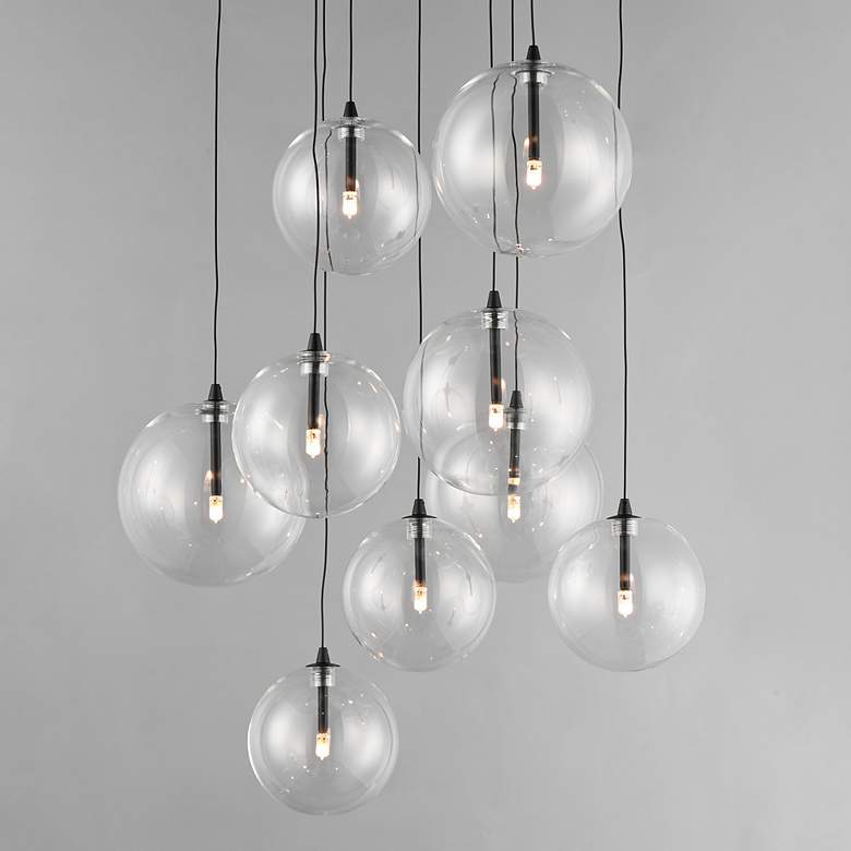 Image 2 ET2 Global 22 1/4" Wide Black LED Multi-Light Pendant more views