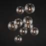 3_ET2 Global 22 1/4" Wide Black LED Multi-Light Pendant more views