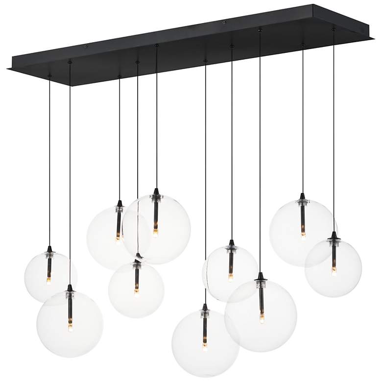 Image 1 ET2 Global 41 3/4" Wide Black LED Multi-Light Pendant
