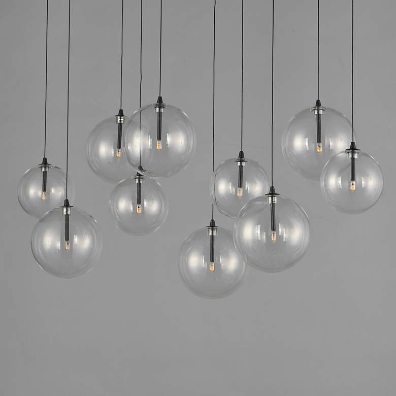 Image 2 ET2 Global 41 3/4" Wide Black LED Multi-Light Pendant more views
