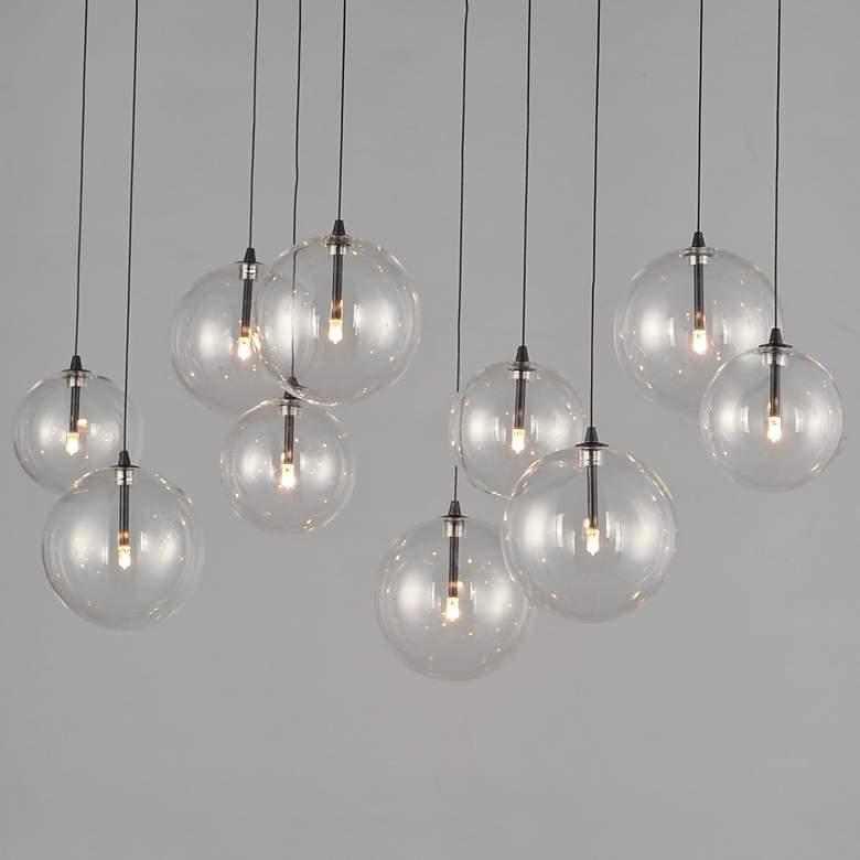 Image 3 ET2 Global 41 3/4" Wide Black LED Multi-Light Pendant more views