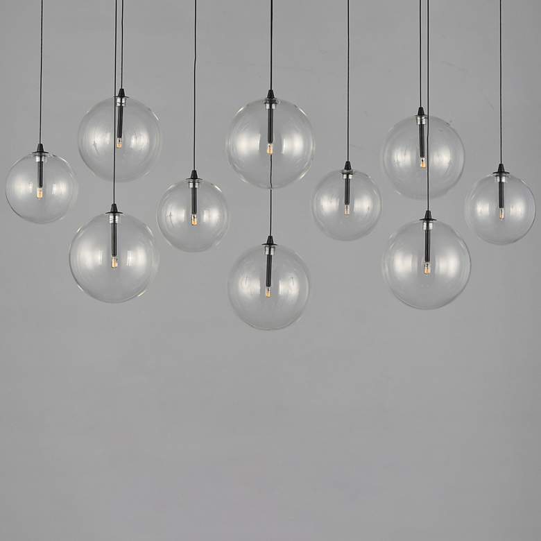 Image 4 ET2 Global 41 3/4" Wide Black LED Multi-Light Pendant more views