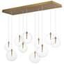 Thumbnail1 of ET2 Global 41 3/4" Wide Natural Aged Brass 10-Light LED Pendant