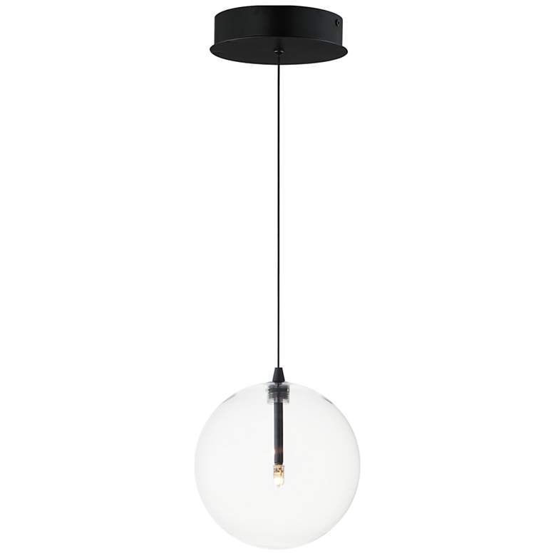 Image 1 ET2 Global 7" Wide Black 1-Light LED Pendant