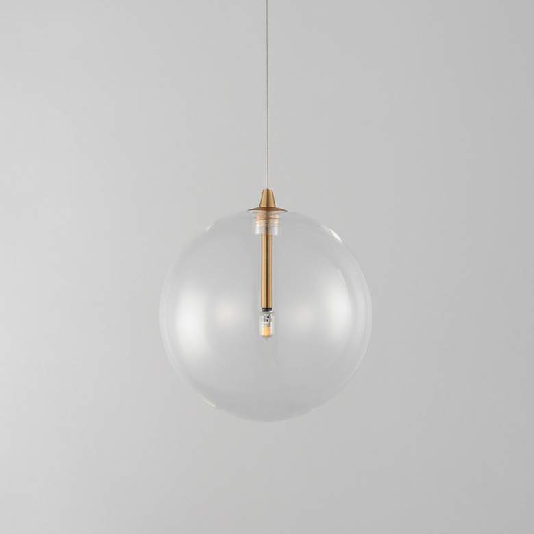 Image 2 ET2 Global 7" Wide Natural Aged Brass 1-Light LED Pendant more views