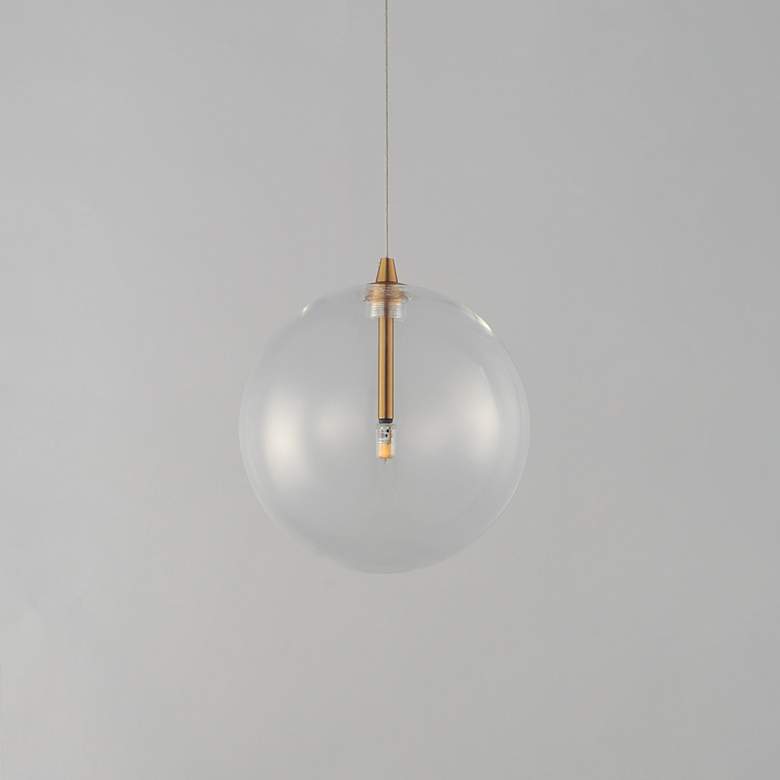 Image 4 ET2 Global 7" Wide Natural Aged Brass 1-Light LED Pendant more views
