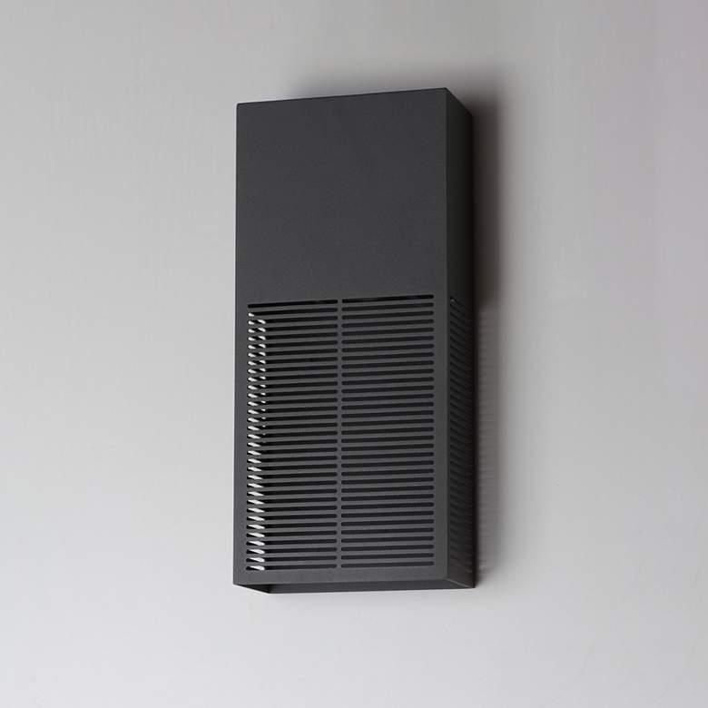 Image 4 ET2 Grate 14" High Architectural Bronze LED Outdoor Wall Sconce more views