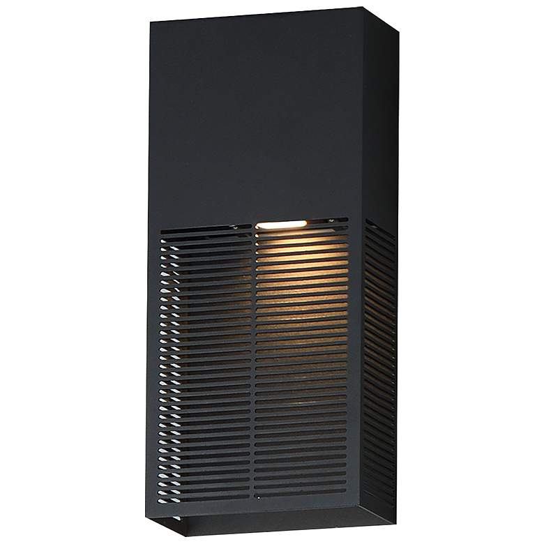 Image 1 ET2 Grate 14" High Black LED Outdoor Wall Sconce