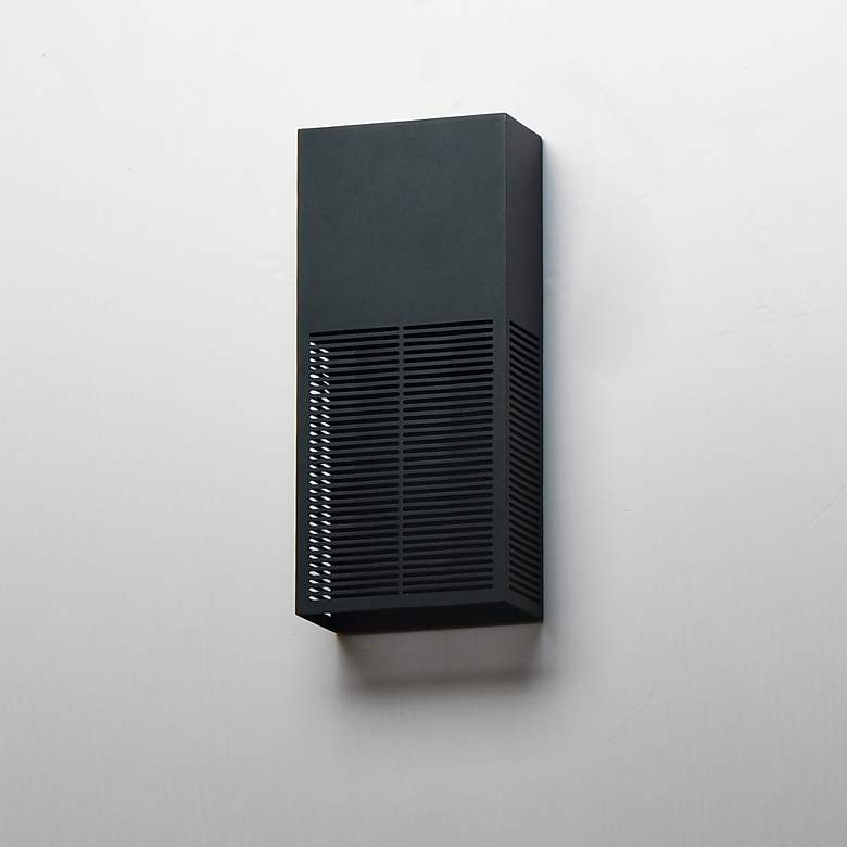 Image 4 ET2 Grate 14" High Black LED Outdoor Wall Sconce more views