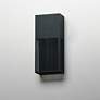 4_ET2 Grate 14" High Black LED Outdoor Wall Sconce more views