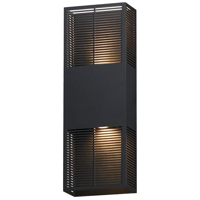 Image 1 ET2 Grate 18" High Black LED Outdoor Wall Sconce