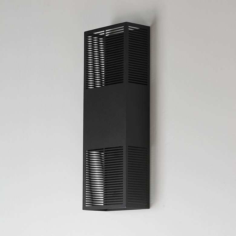 Image 4 ET2 Grate 18" High Black LED Outdoor Wall Sconce more views