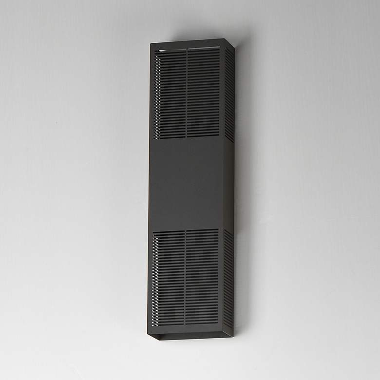 Image 4 ET2 Grate 24" High Architectural Bronze LED Outdoor Wall Sconce more views
