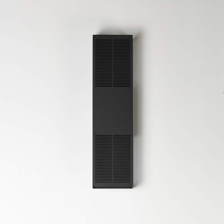 Image 2 ET2 Grate 24" High Black LED Outdoor Wall Sconce more views