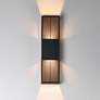 3_ET2 Grate 24" High Black LED Outdoor Wall Sconce more views