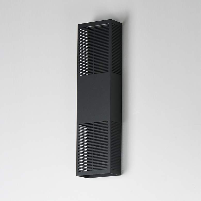 Image 4 ET2 Grate 24" High Black LED Outdoor Wall Sconce more views