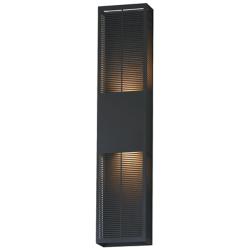 ET2 Grate 30" High Black LED Outdoor Wall Sconce