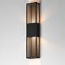 4_ET2 Grate 30" High Black LED Outdoor Wall Sconce more views