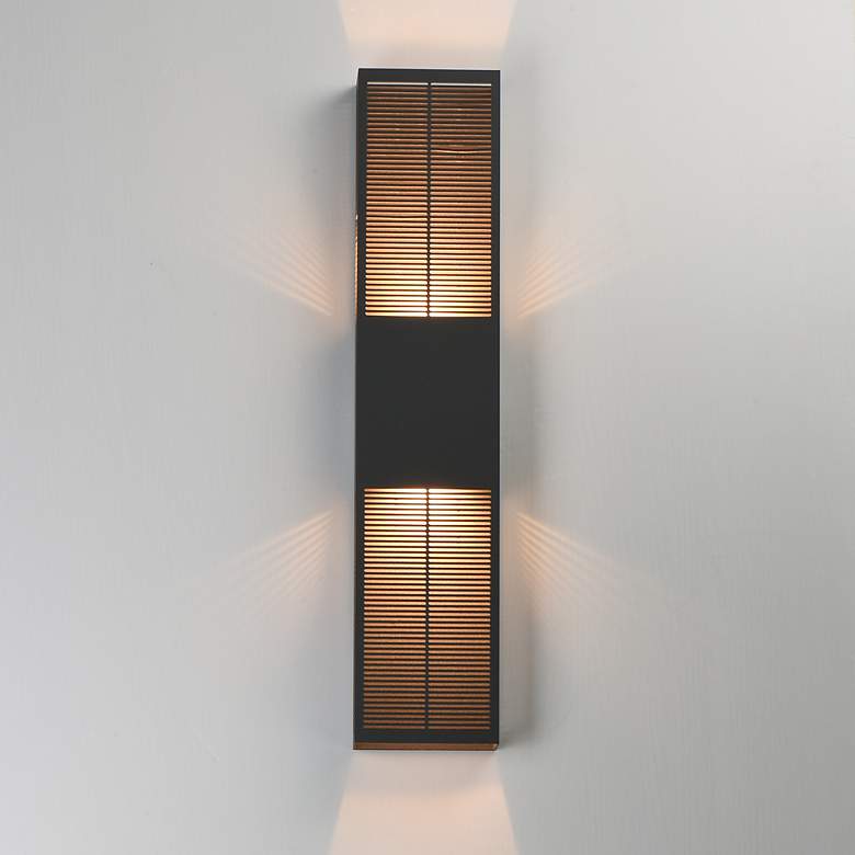 Image 3 ET2 Grate 30" High LED Architectural Bronze Outdoor Wall Sconce more views