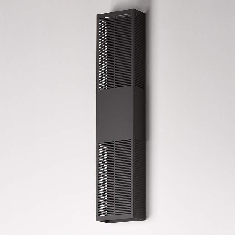 Image 4 ET2 Grate 30" High LED Architectural Bronze Outdoor Wall Sconce more views