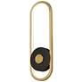 1_ET2 Gravity 18" High Black and Gold LED Outdoor Wall Light