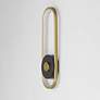 5_ET2 Gravity 18" High Black and Gold LED Outdoor Wall Light more views