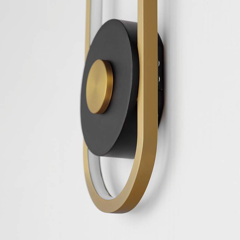Image 6 ET2 Gravity 18" High Black and Gold LED Outdoor Wall Light more views