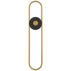 ET2 Gravity 30" High Black/Gold X-Large Outdoor LED Sconce