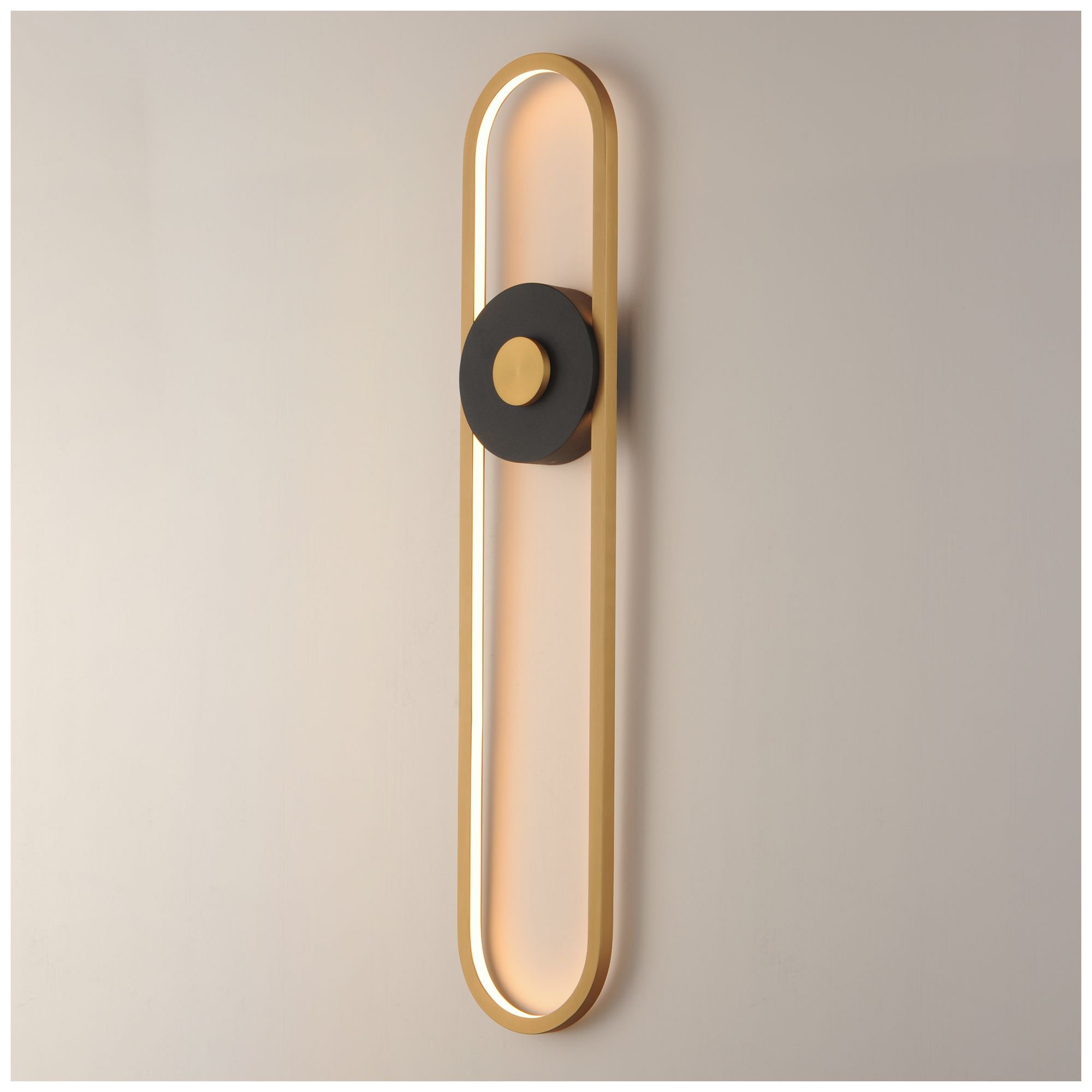 Image 5 ET2 Gravity 30" High Black/Gold X-Large Outdoor LED Sconce more views