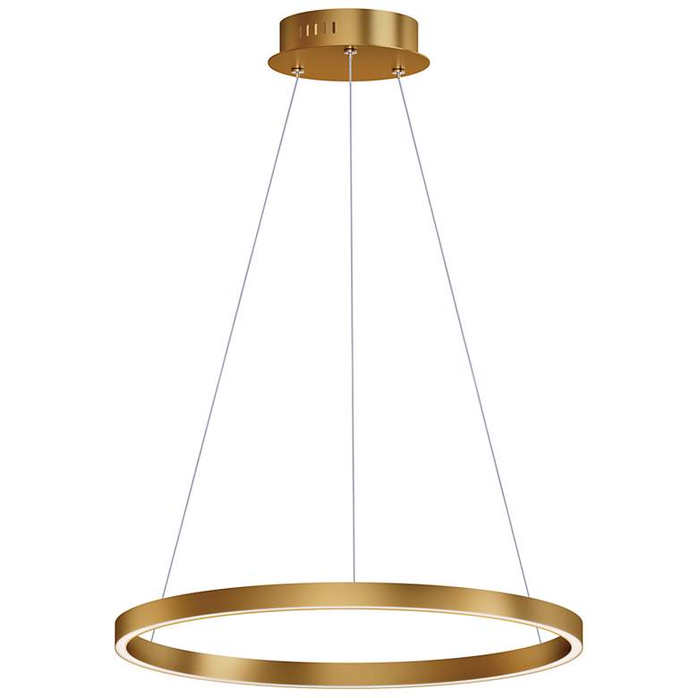 Image 2 ET2 Groove 23 1/2" Wide Gold LED Ring Pendant Light