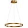 ET2 Groove 23 1/2" Wide Gold LED Ring Pendant Light