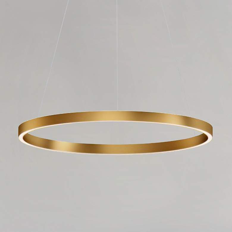 Image 1 ET2 Groove 23 1/2" Wide Gold LED Ring Pendant Light