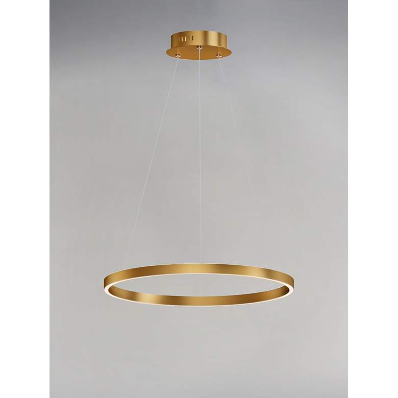 Image 3 ET2 Groove 23 1/2" Wide Gold LED Ring Pendant Light more views