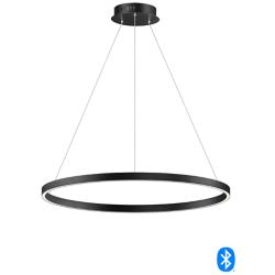 ET2 Groove 31 1/4" Wide Black LED Ring Pendant Light