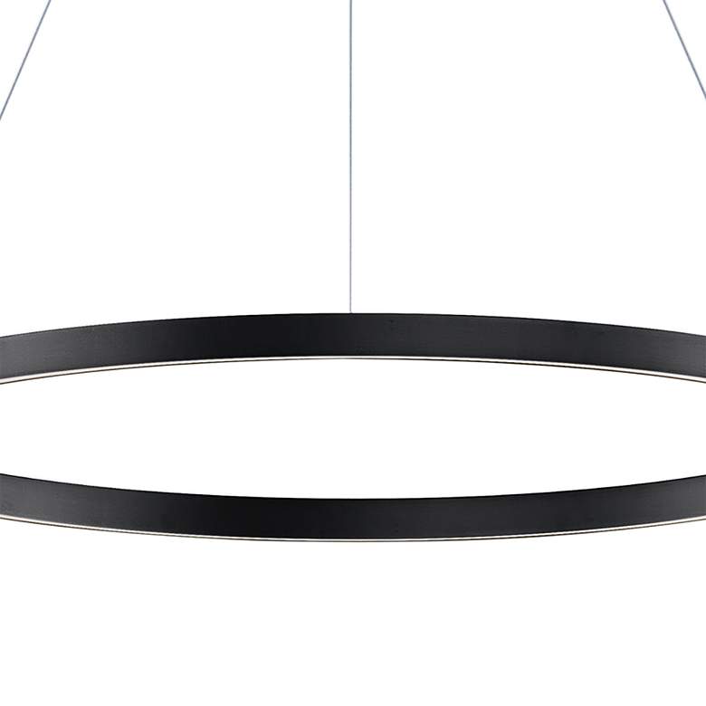 Image 3 ET2 Groove 31 1/4" Wide Black LED Ring Pendant Light more views