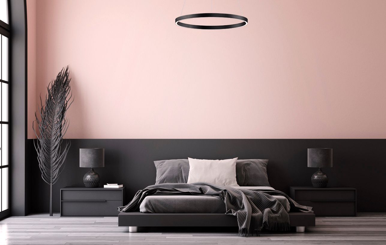 ET2 Groove 31 1/4" Wide Black LED Ring Pendant Light