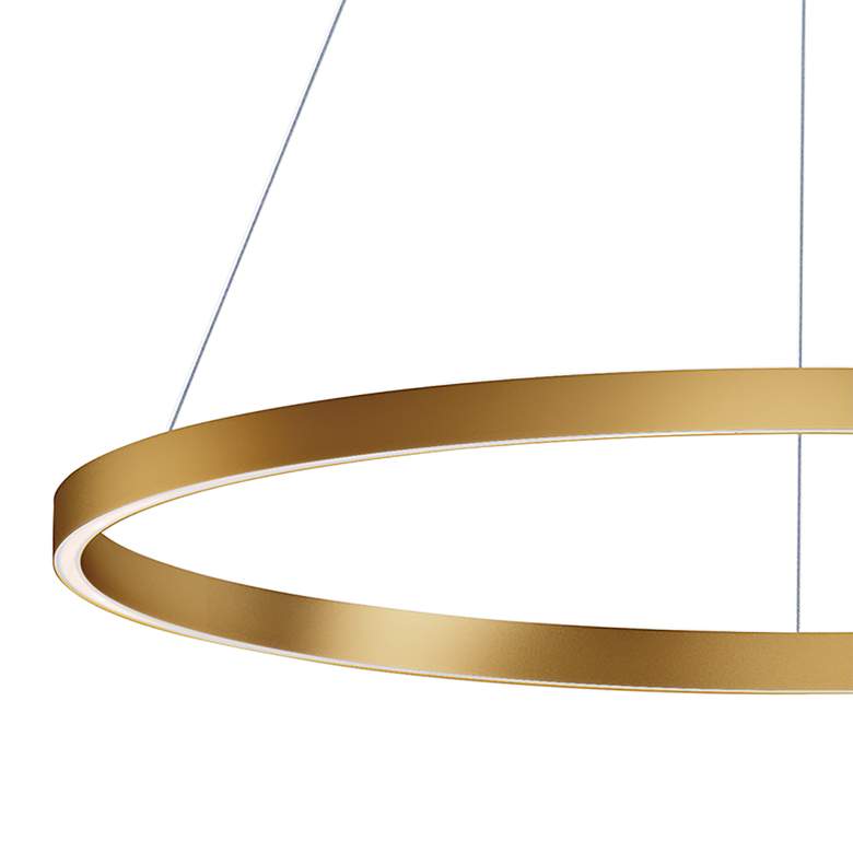 Image 2 ET2 Groove 31 1/4" Wide Gold LED Ring Pendant Light more views