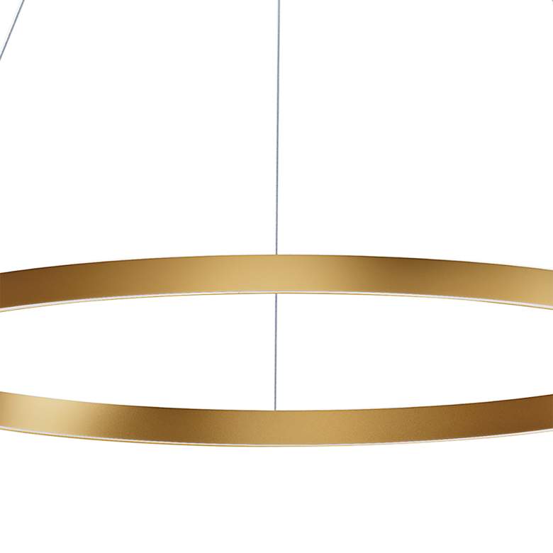 Image 3 ET2 Groove 31 1/4" Wide Gold LED Ring Pendant Light more views