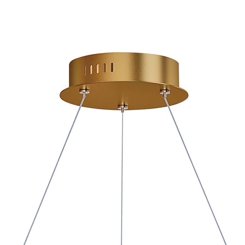 Image 4 ET2 Groove 31 1/4" Wide Gold LED Ring Pendant Light more views