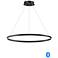 ET2 Groove 39 1/2" Wide Black LED Ring Pendant Light