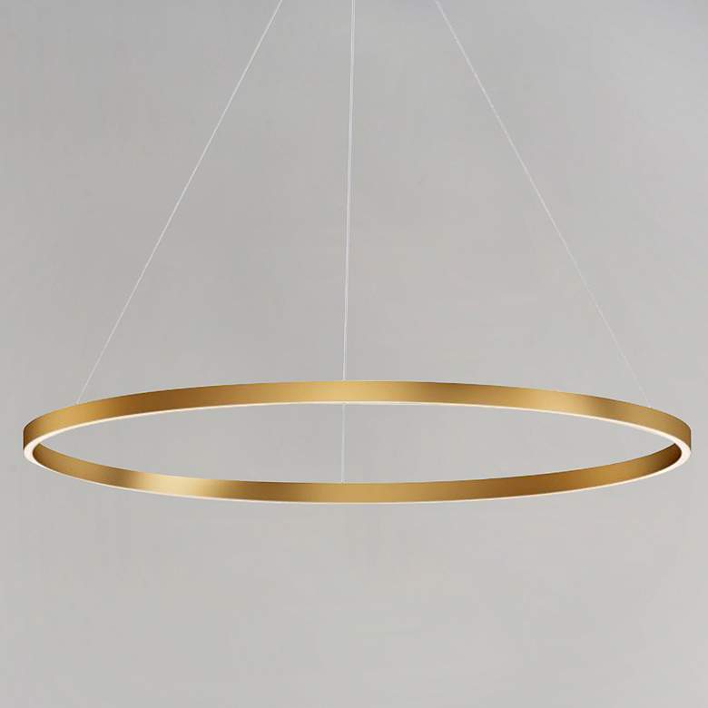 Image 1 ET2 Groove 39 1/2" Wide Gold LED Ring Pendant Light
