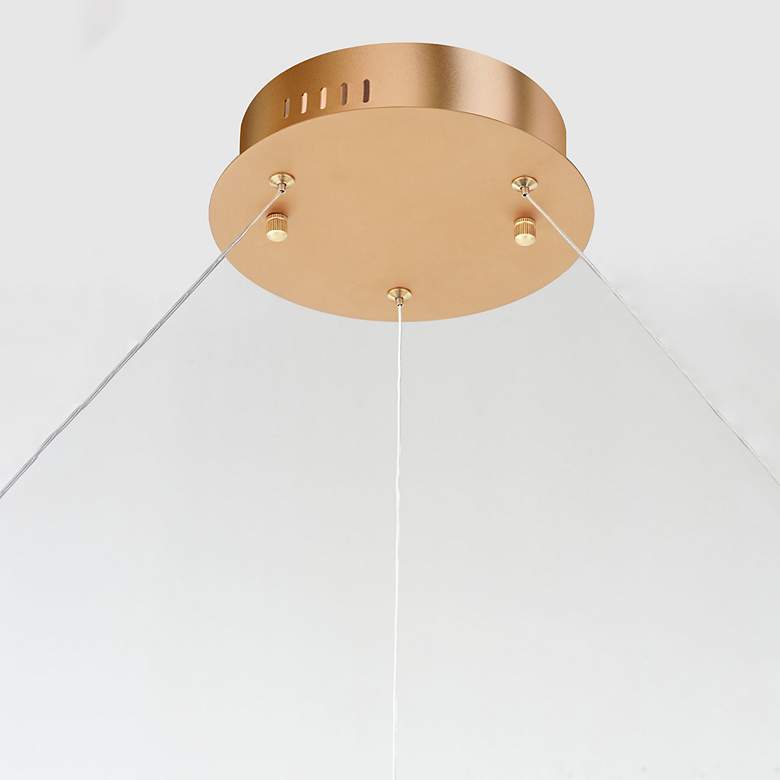 Image 4 ET2 Groove 39 1/2" Wide Gold LED Ring Pendant Light more views