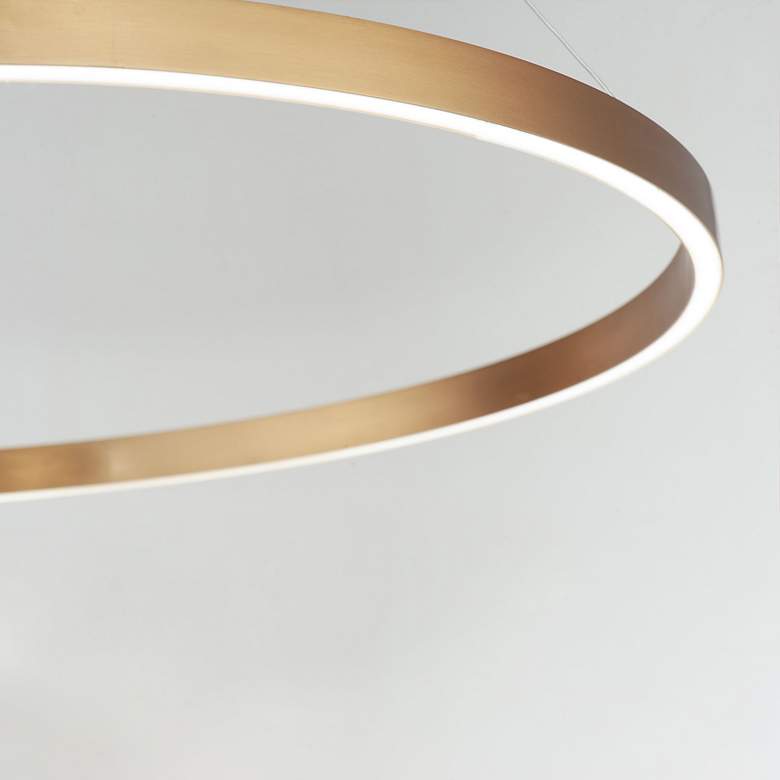 Image 5 ET2 Groove 39 1/2" Wide Gold LED Ring Pendant Light more views