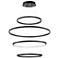 ET2 Groove 40" Wide Black 4-Tier 5CTT LED Pendant